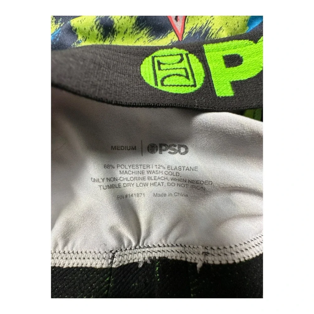 PSD Sport Bra Leopard Zebra Shark Mouth Neon Green Black Women's‎ Medium
